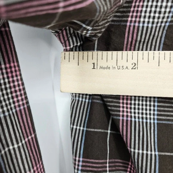 Roper Shirt Mens Medium Pearl Snap Western Plaid Long Sleeve‎ Rodeo - Picture 5 of 10